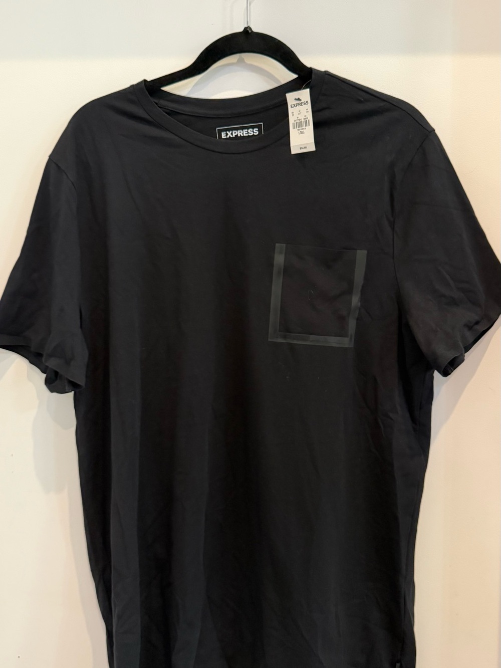 Express Men’s Black Short-Sleeve Crew Pocket Tee